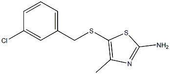 5-{[(3-chlorophenyl)methyl]sulfanyl}-4-methyl-1,3-thiazol-2-amine