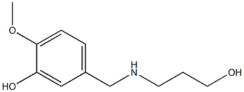 5-{[(3-hydroxypropyl)amino]methyl}-2-methoxyphenol 结构式