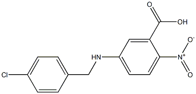 5-{[(4-chlorophenyl)methyl]amino}-2-nitrobenzoic acid 结构式