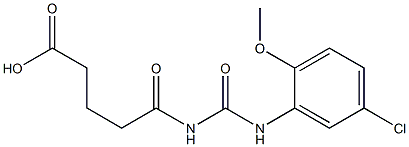 5-{[(5-chloro-2-methoxyphenyl)carbamoyl]amino}-5-oxopentanoic acid,,结构式