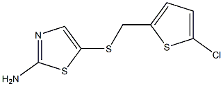5-{[(5-chlorothien-2-yl)methyl]thio}-1,3-thiazol-2-amine,,结构式