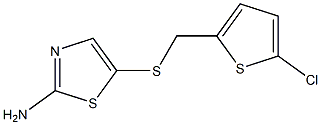 5-{[(5-chlorothien-2-yl)methyl]thio}-1,3-thiazol-2-amine Structure