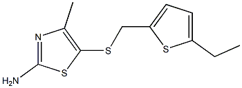 5-{[(5-ethylthiophen-2-yl)methyl]sulfanyl}-4-methyl-1,3-thiazol-2-amine Structure