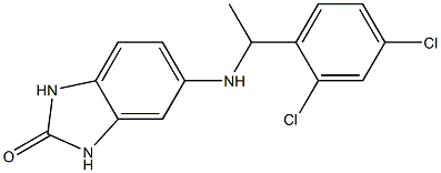 5-{[1-(2,4-dichlorophenyl)ethyl]amino}-2,3-dihydro-1H-1,3-benzodiazol-2-one Structure