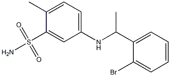  5-{[1-(2-bromophenyl)ethyl]amino}-2-methylbenzene-1-sulfonamide