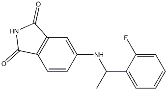 5-{[1-(2-fluorophenyl)ethyl]amino}-2,3-dihydro-1H-isoindole-1,3-dione 结构式