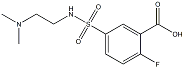 5-{[2-(dimethylamino)ethyl]sulfamoyl}-2-fluorobenzoic acid 结构式