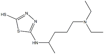 5-{[5-(diethylamino)pentan-2-yl]amino}-1,3,4-thiadiazole-2-thiol,,结构式