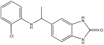 5-{1-[(2-chlorophenyl)amino]ethyl}-2,3-dihydro-1H-1,3-benzodiazol-2-one 结构式