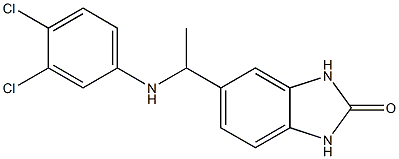 5-{1-[(3,4-dichlorophenyl)amino]ethyl}-2,3-dihydro-1H-1,3-benzodiazol-2-one Structure