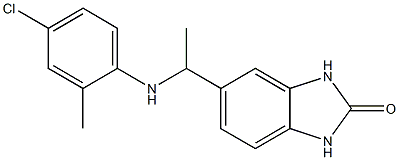 5-{1-[(4-chloro-2-methylphenyl)amino]ethyl}-2,3-dihydro-1H-1,3-benzodiazol-2-one Structure