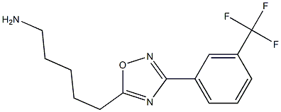 5-{3-[3-(trifluoromethyl)phenyl]-1,2,4-oxadiazol-5-yl}pentan-1-amine Structure