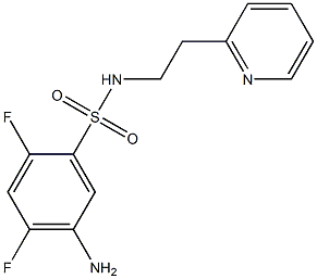 5-amino-2,4-difluoro-N-[2-(pyridin-2-yl)ethyl]benzene-1-sulfonamide Struktur