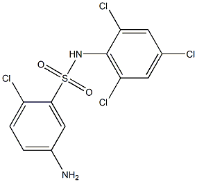 5-amino-2-chloro-N-(2,4,6-trichlorophenyl)benzene-1-sulfonamide,,结构式