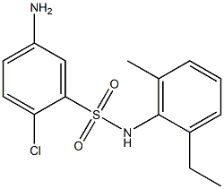 5-amino-2-chloro-N-(2-ethyl-6-methylphenyl)benzene-1-sulfonamide Structure