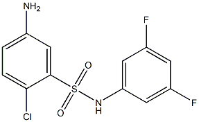 5-amino-2-chloro-N-(3,5-difluorophenyl)benzene-1-sulfonamide 化学構造式