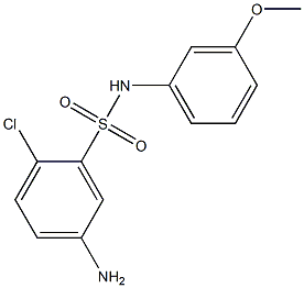 5-amino-2-chloro-N-(3-methoxyphenyl)benzene-1-sulfonamide 结构式