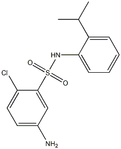 5-amino-2-chloro-N-[2-(propan-2-yl)phenyl]benzene-1-sulfonamide 结构式