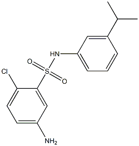 5-amino-2-chloro-N-[3-(propan-2-yl)phenyl]benzene-1-sulfonamide 结构式