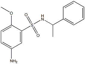 5-amino-2-methoxy-N-(1-phenylethyl)benzene-1-sulfonamide 结构式