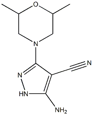 5-amino-3-(2,6-dimethylmorpholin-4-yl)-1H-pyrazole-4-carbonitrile Structure