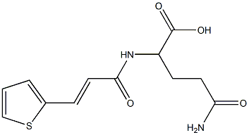 5-amino-5-oxo-2-{[(2E)-3-thien-2-ylprop-2-enoyl]amino}pentanoic acid Structure