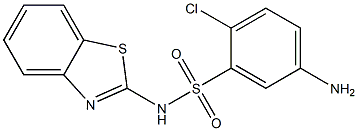 5-amino-N-(1,3-benzothiazol-2-yl)-2-chlorobenzene-1-sulfonamide,,结构式