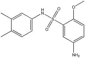 5-amino-N-(3,4-dimethylphenyl)-2-methoxybenzene-1-sulfonamide,,结构式