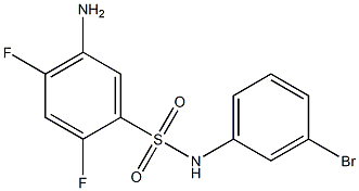 5-amino-N-(3-bromophenyl)-2,4-difluorobenzene-1-sulfonamide 化学構造式