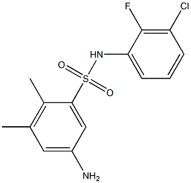 5-amino-N-(3-chloro-2-fluorophenyl)-2,3-dimethylbenzene-1-sulfonamide 结构式