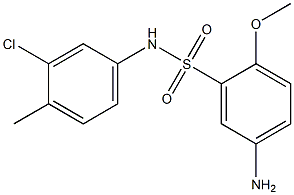 5-amino-N-(3-chloro-4-methylphenyl)-2-methoxybenzene-1-sulfonamide Structure