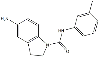 5-amino-N-(3-methylphenyl)-2,3-dihydro-1H-indole-1-carboxamide 化学構造式