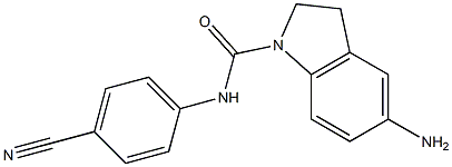 5-amino-N-(4-cyanophenyl)-2,3-dihydro-1H-indole-1-carboxamide,,结构式