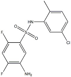 5-amino-N-(5-chloro-2-methylphenyl)-2,4-difluorobenzene-1-sulfonamide 结构式