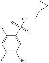5-amino-N-(cyclopropylmethyl)-2,4-difluorobenzene-1-sulfonamide 结构式