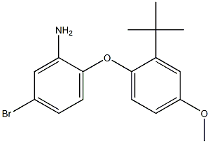 5-bromo-2-(2-tert-butyl-4-methoxyphenoxy)aniline,,结构式