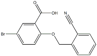 5-bromo-2-[(2-cyanophenyl)methoxy]benzoic acid Struktur