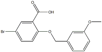 5-bromo-2-[(3-methoxyphenyl)methoxy]benzoic acid 化学構造式