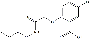 5-bromo-2-[1-(butylcarbamoyl)ethoxy]benzoic acid Struktur