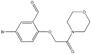 5-bromo-2-[2-(morpholin-4-yl)-2-oxoethoxy]benzaldehyde 化学構造式