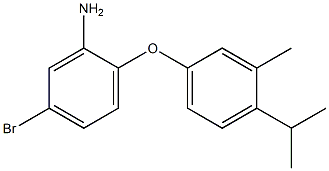 5-bromo-2-[3-methyl-4-(propan-2-yl)phenoxy]aniline Structure