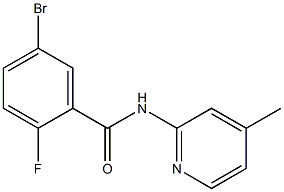 5-bromo-2-fluoro-N-(4-methylpyridin-2-yl)benzamide Structure