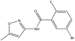 5-bromo-2-fluoro-N-(5-methylisoxazol-3-yl)benzamide,,结构式