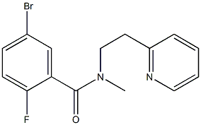 5-bromo-2-fluoro-N-methyl-N-[2-(pyridin-2-yl)ethyl]benzamide Structure