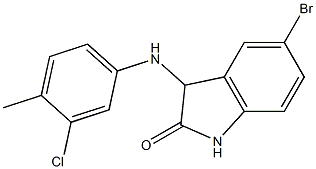 5-bromo-3-[(3-chloro-4-methylphenyl)amino]-2,3-dihydro-1H-indol-2-one Struktur