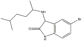 5-bromo-3-[(5-methylhexan-2-yl)amino]-2,3-dihydro-1H-indol-2-one,,结构式