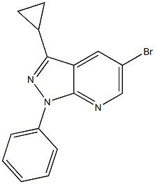 5-bromo-3-cyclopropyl-1-phenyl-1H-pyrazolo[3,4-b]pyridine Structure