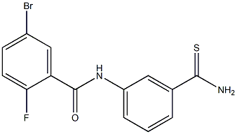5-bromo-N-(3-carbamothioylphenyl)-2-fluorobenzamide Struktur