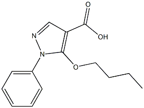 5-butoxy-1-phenyl-1H-pyrazole-4-carboxylic acid 结构式