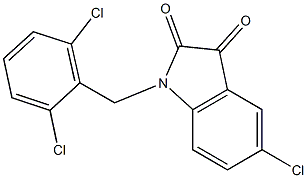 5-chloro-1-[(2,6-dichlorophenyl)methyl]-2,3-dihydro-1H-indole-2,3-dione Struktur